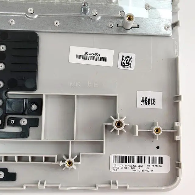 Alt view image 3 of 7 - Replacement for HP 17t-by 17z-ca 17-by 17-ca Laptop Upper Top Cover Case Palmrest Not-Backlit Keyboard Touchpad Assembly Part with ODD L92785-001 2020 Year, Silver, 17.3 inch