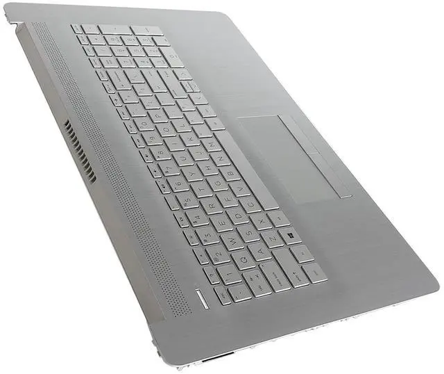 Alt view image 4 of 7 - Replacement for HP 17t-by 17z-ca 17-by 17-ca Laptop Upper Top Cover Case Palmrest Not-Backlit Keyboard Touchpad Assembly Part with ODD L92785-001 2020 Year, Silver, 17.3 inch
