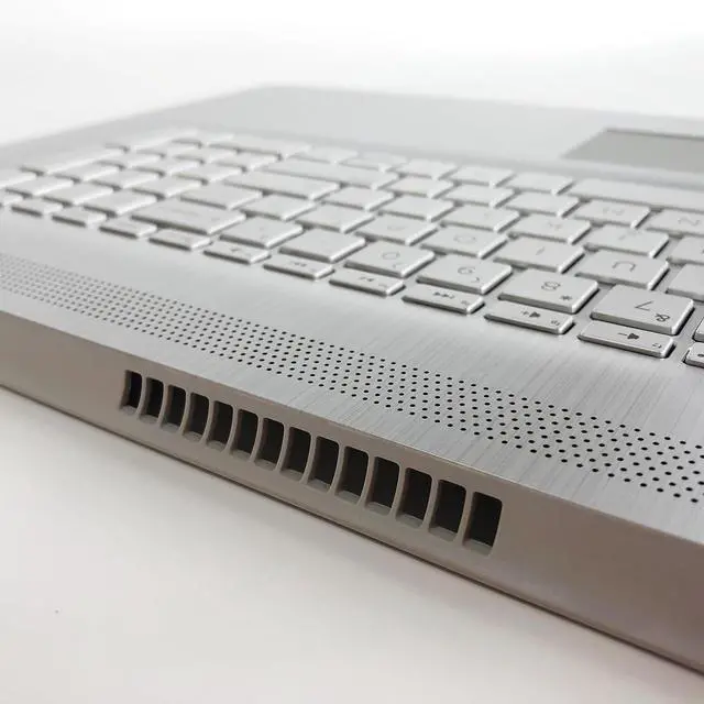 Alt view image 6 of 7 - Replacement for HP 17t-by 17z-ca 17-by 17-ca Laptop Upper Top Cover Case Palmrest Not-Backlit Keyboard Touchpad Assembly Part with ODD L92785-001 2020 Year, Silver, 17.3 inch