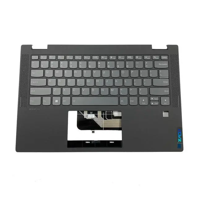 Alt view image 2 of 7 - Replacement for Lenovo Ideapad Flex 5-14IIL05 5-14ARE05 5-14ITL05 Laptop Upper Top Cover Case Palmrest Backlit Keyboard Assembly Part 5CB0Y85490 460.0MD08.0001 Grey