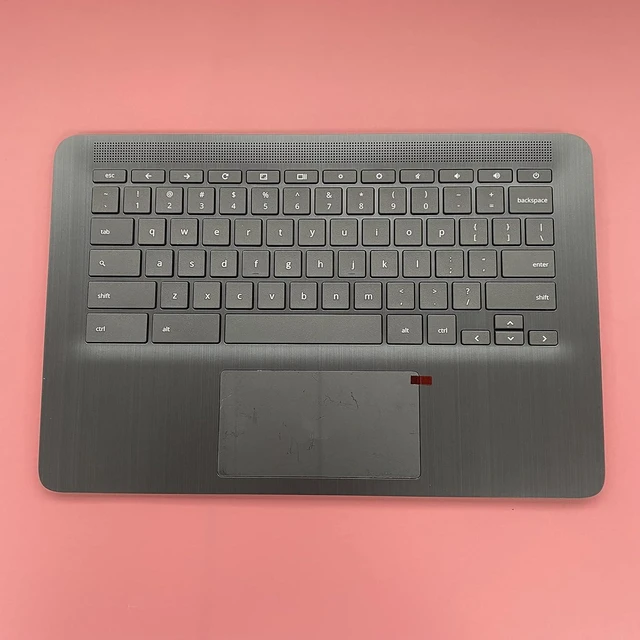 Alt view image 3 of 7 - Replacement for HP Chromebook 14 G6 CB14G6 CelN4000 15.6" Laptop Upper Case Palmrest Keyboard Touchpad Assembly Part L90459-001