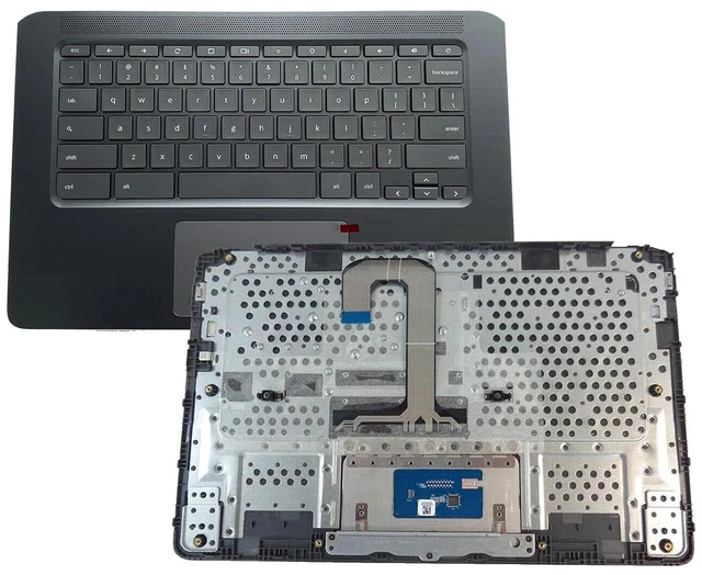 Alt view image 3 of 7 - Replacement for HP Chromebook 14A G5 Laptop Upper Top Cover Case Palmrest Keyboard Touchpad Assembly Part L62440-001