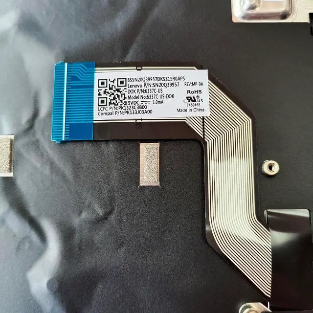 Alt view image 7 of 7 - Replacement for Lenovo Chromebook 300e Gen 3 82J9 82JA Laptop Upper Top Cover Case Palmrest US Keyboard Touchpad Assembly Part 5M11C94699