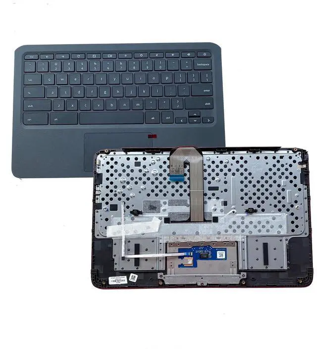 Main image of L62440-001 Replacement for HP Chromebook 14A G5 Laptop Upper Top Cover Case Palmrest Keyboard Touchpad Assembly Part