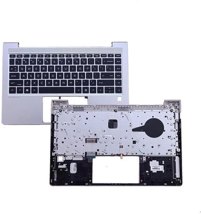 Alt view image 3 of 7 - N01287-001 4BX8STATP00/TP70/TPJ0 Replacement for HP ProBook 440 G9 445 G9 Laptop Upper Top Cover Case Palmrest Backlit US Keyboard Assembly Part Silver
