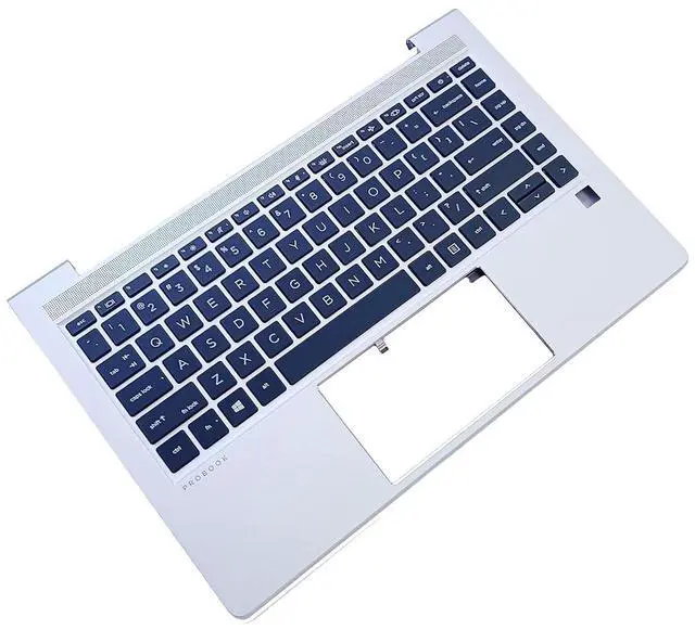 Alt view image 5 of 7 - N01287-001 4BX8STATP00/TP70/TPJ0 Replacement for HP ProBook 440 G9 445 G9 Laptop Upper Top Cover Case Palmrest Backlit US Keyboard Assembly Part Silver