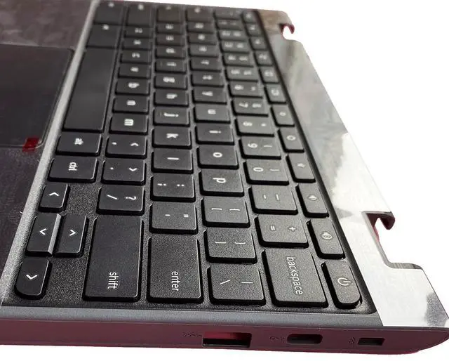 Alt view image 7 of 7 - Replacement for Lenovo 100e Chromebook 2nd Gen 81MA Laptop Upper Top Cover Case Palmrest Keyboard Touchpad Assembly Part 5CB0T79741 Black