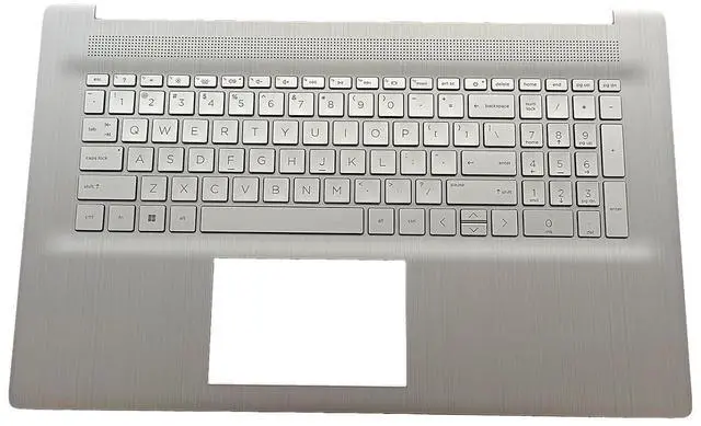 Main image of M50456-001 Replacement for HP 17-CN 17-CP17T-CN 17Z-CP Laptop Upper Top Cover Case Palmrest Backlit US Keyboard Assembly Part Silver