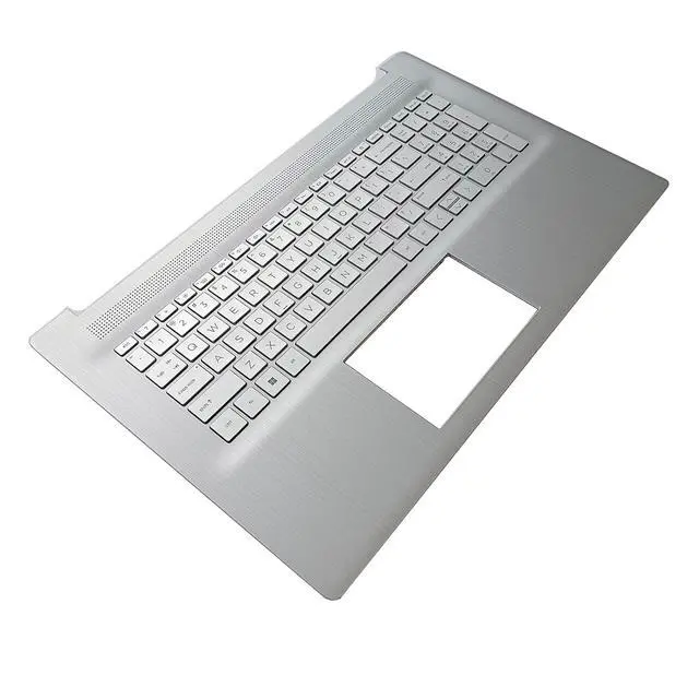 Alt view image 5 of 7 - M50456-001 Replacement for HP 17-CN 17-CP17T-CN 17Z-CP Laptop Upper Top Cover Case Palmrest Backlit US Keyboard Assembly Part Silver