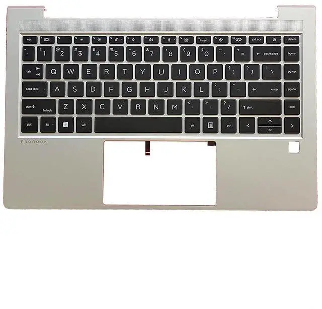 Main image of M23769-001 Replacement for HP Probook 440 G8 445 G8 Laptop Upper Top Cover Case Palmrest Backlit US Keyboard Assembly Part Silver