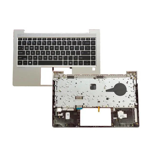 Alt view image 5 of 7 - M23769-001 Replacement for HP Probook 440 G8 445 G8 Laptop Upper Top Cover Case Palmrest Backlit US Keyboard Assembly Part Silver