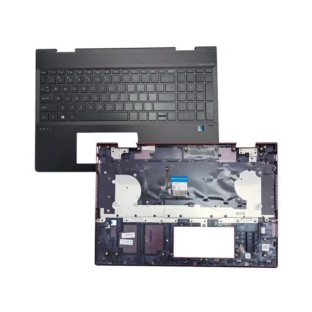 Alt view image 3 of 7 - 4600GB08000219C L53987-001 Replacement for HP Envy X360 15-DR Laptop Upper Top Cover Case Palmrest US Keyboard Assembly Part Doble Malla de almacenamiento independiente Gray