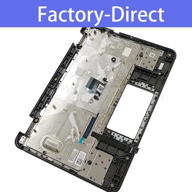 Alt view image 3 of 7 - Replacement for Dell Chromebook 11 3100 Laptop Upper Top Cover Case Palmrest Not-Backlit Keyboard Assembly Part 9X8D7 09X8D7