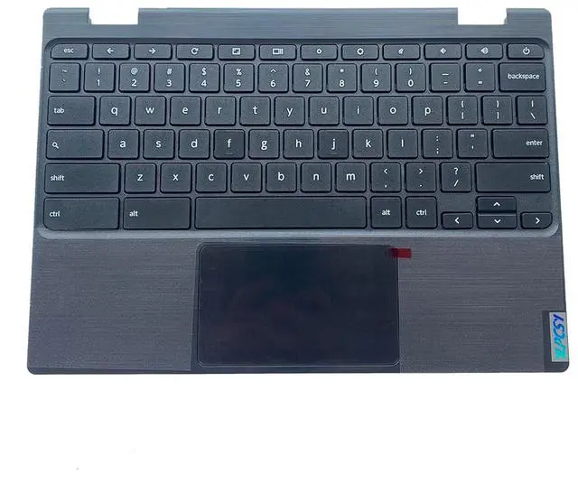Main image of Replacement for Lenovo 100e Chromebook 2nd Gen MTK 81QB Laptop Upper Top Cover Case Palmrest Not-Backlight Keyboard Touchpad Assembly Part 5CB0X55485 5CB0U26489 Black