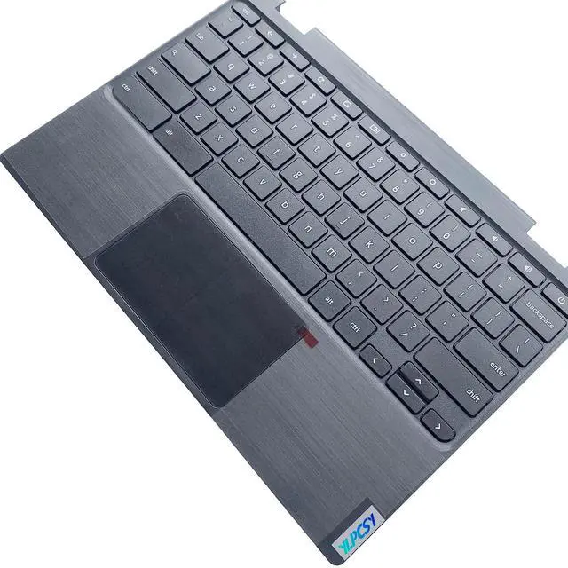 Alt view image 7 of 7 - Replacement for Lenovo 100e Chromebook 2nd Gen MTK 81QB Laptop Upper Top Cover Case Palmrest Not-Backlight Keyboard Touchpad Assembly Part 5CB0X55485 5CB0U26489 Black