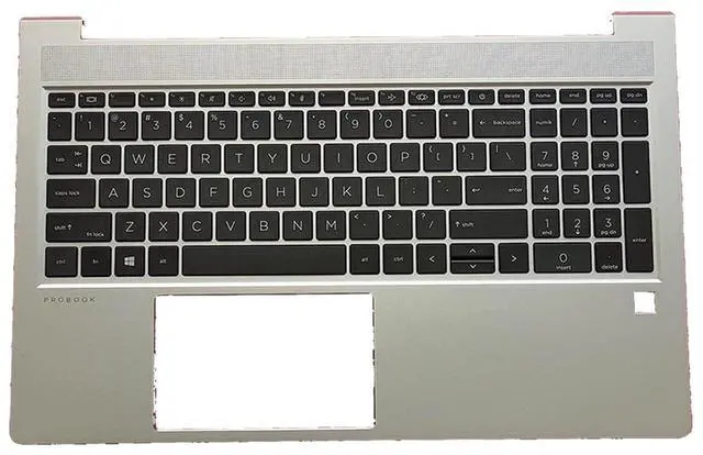 Main image of M21740-001 Replacement for HP Probook 450 G8 455 G8 Laptop Upper Top Cover Case Palmrest Not-Backlit US Keyboard Assembly Part Silver