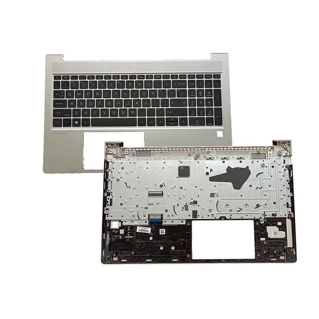 Alt view image 4 of 7 - M21740-001 Replacement for HP Probook 450 G8 455 G8 Laptop Upper Top Cover Case Palmrest Not-Backlit US Keyboard Assembly Part Silver