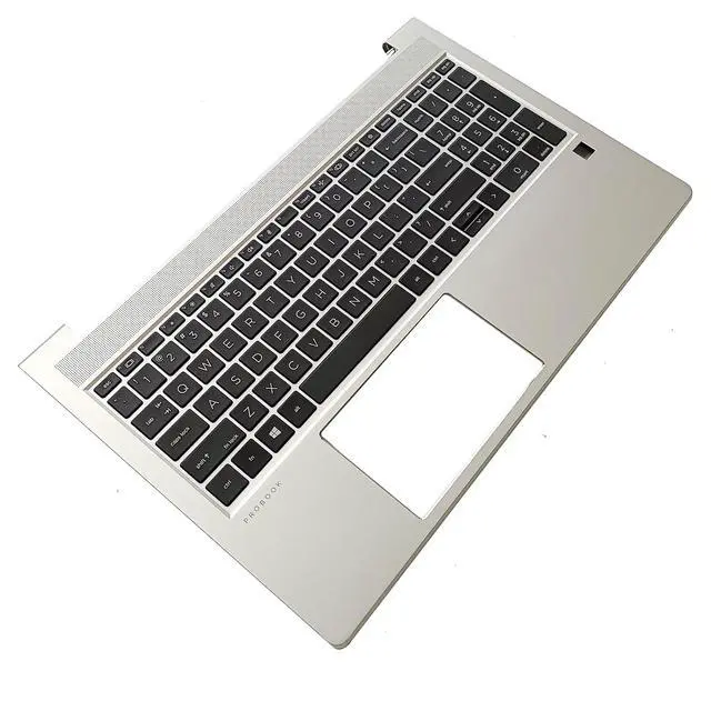 Alt view image 5 of 7 - M21740-001 Replacement for HP Probook 450 G8 455 G8 Laptop Upper Top Cover Case Palmrest Not-Backlit US Keyboard Assembly Part Silver