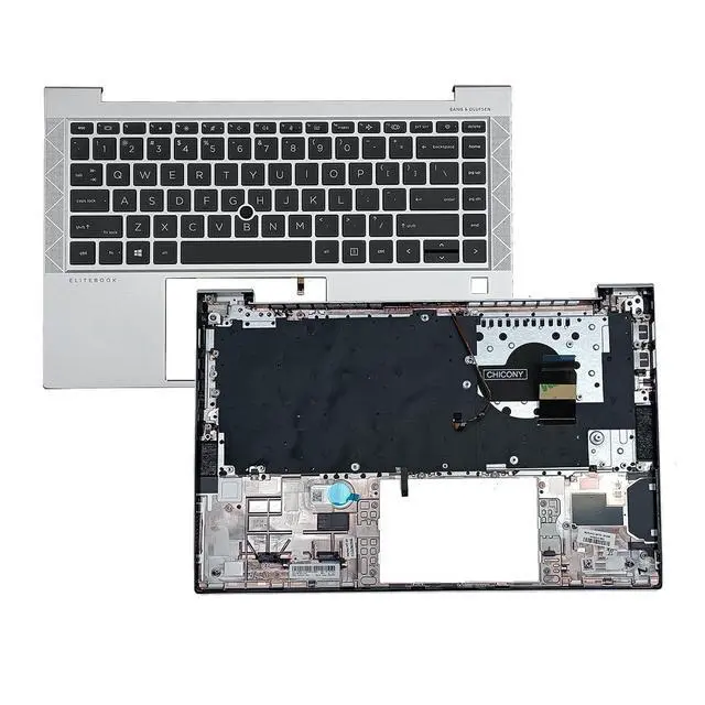 Alt view image 5 of 7 - M07090-001 M36312-001 Replacement for HP Elitebook 840 G7 840 G8 Laptop Upper Top Cover Case Palmrest Backlit US Keyboard Assembly Part Silver
