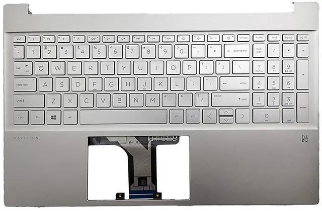 Main image of M08912-001 Replacement for HP 15-EG 15-EH 15t-EG 15Z-EH 15-EG0067S Laptop Upper Top Cover Case Palmrest Backlit US Keyboard Assembly Part Silver NOT-Fingerprints