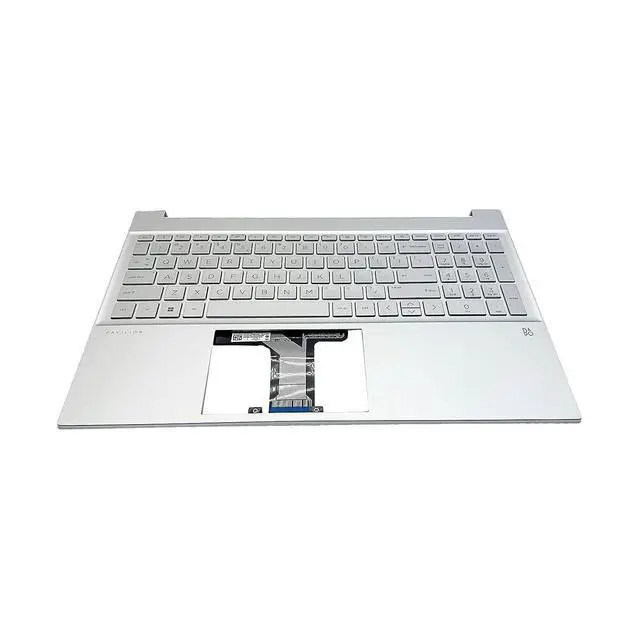 Alt view image 5 of 7 - M08912-001 Replacement for HP 15-EG 15-EH 15t-EG 15Z-EH 15-EG0067S Laptop Upper Top Cover Case Palmrest Backlit US Keyboard Assembly Part Silver NOT-Fingerprints