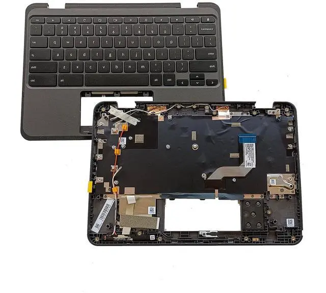 Alt view image 3 of 7 - Replacement for Lenovo 300e Chromebook Gen 3 82J9 82JA Laptop Upper Top Cover Case Palmrest US Keyboard Assembly Part 5M11C94743 5M11G97058(NO WFC Hole)LTE