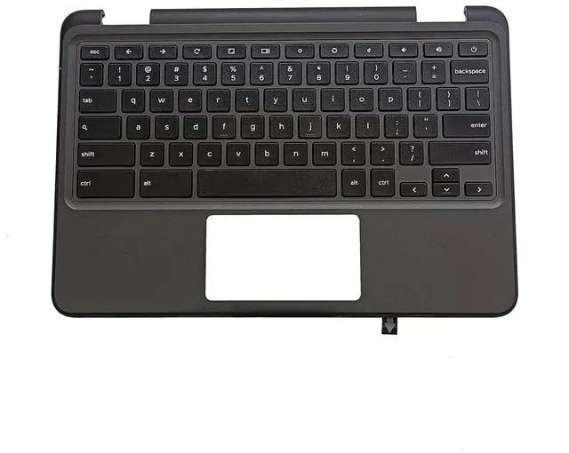 Main image of Replacement for Dell Chromebook 11 3100 Laptop Upper Top Cover Case Palmrest Not-Backlit Keyboard Assembly Part 0TK87M TK87M Black
