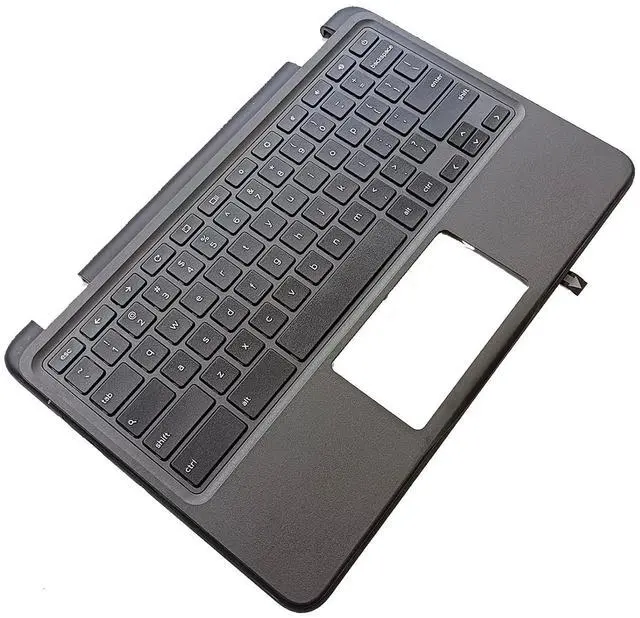 Alt view image 7 of 7 - Replacement for Dell Chromebook 11 3100 Laptop Upper Top Cover Case Palmrest Not-Backlit Keyboard Assembly Part 0TK87M TK87M Black