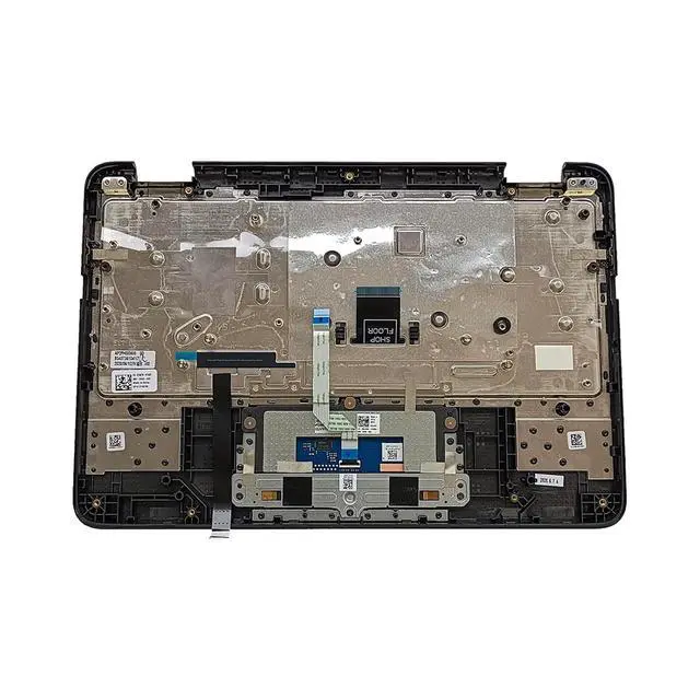 Alt view image 2 of 7 - Replacement for Dell Chromebook 11 3100 Laptop Upper Top Cover Case Palmrest Not-Backlit Keyboard Touchpad Assembly Part 0TK87M TK87M Black