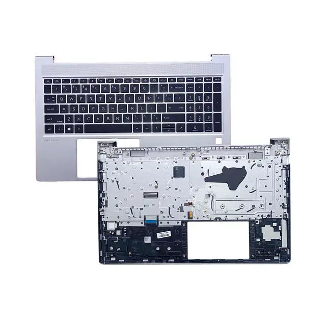 Alt view image 3 of 7 - N01933-001 4BX8STATPE0/TP40 4BX8STATP30 Replacement for HP Probook 450 455 G9 Laptop Upper Top Cover Case Palmrest Backlit US Keyboard Assembly Part Silver