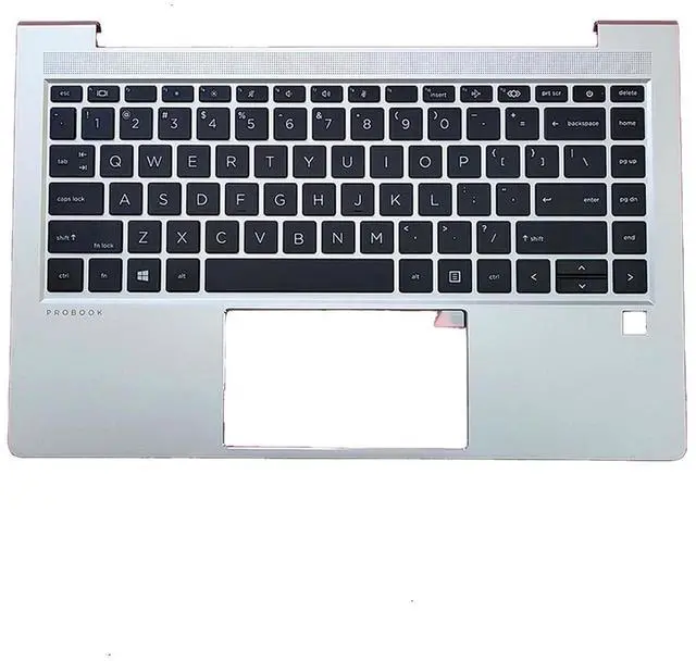 Main image of M23770-001 Replacement for HP Probook 440 G8 445 G8 Laptop Upper Top Cover Case Palmrest Not-Backlit US Keyboard Assembly Part Silver
