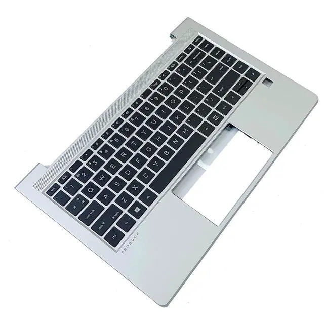 Alt view image 6 of 7 - M23770-001 Replacement for HP Probook 440 G8 445 G8 Laptop Upper Top Cover Case Palmrest Not-Backlit US Keyboard Assembly Part Silver