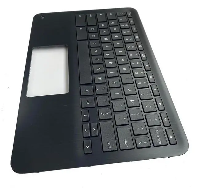Alt view image 7 of 7 - Replacement for HP Chromebook X360 11MK G3 EE Laptop Upper Top Cover Case Palmrest Keyboard Assembly Part M49312-001 Black