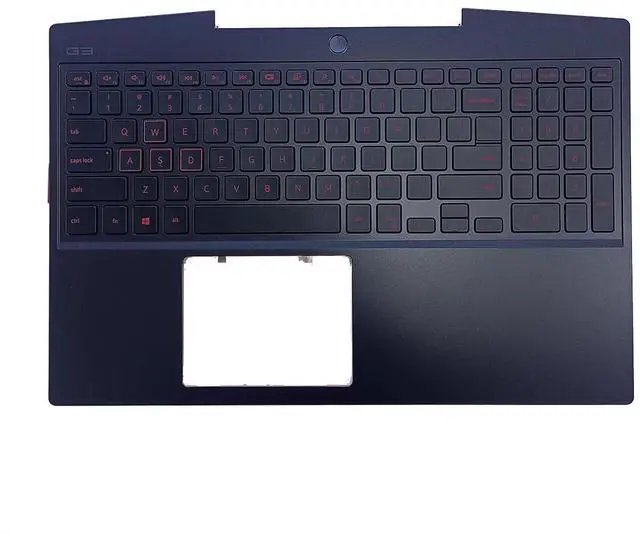 Main image of 08WVW8 8WVW8 Replacement for Dell G3 15 3590 Laptop Upper Top Cover Case Palmrest Backlit US Keyboard Assembly Part Red Logo