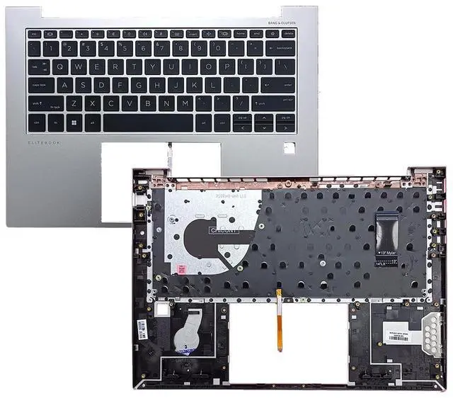 Alt view image 3 of 7 - N09058-001 N14786-001 Replacement for HP EliteBook X360 840 845 G9 Laptop Upper Top Cover Case Palmrest Backlit US Keyboard Assembly Part Silver