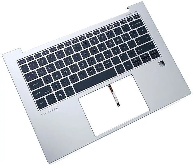 Alt view image 4 of 7 - N09058-001 N14786-001 Replacement for HP EliteBook X360 840 845 G9 Laptop Upper Top Cover Case Palmrest Backlit US Keyboard Assembly Part Silver