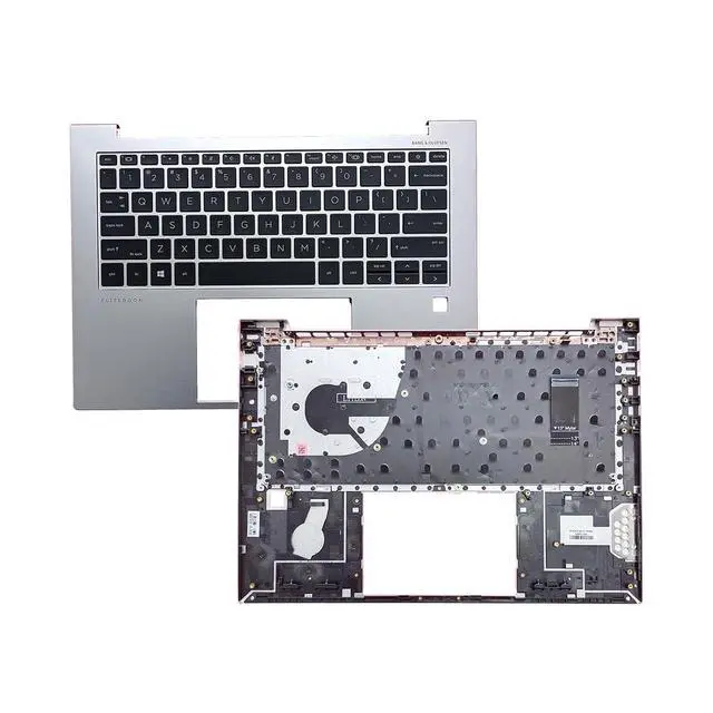 Alt view image 3 of 7 - N09057-001 N14788-001 Replacement for HP EliteBook X360 840 845 G9 Laptop Upper Top Cover Case Palmrest Not-Backlit US Keyboard Assembly Part Silver