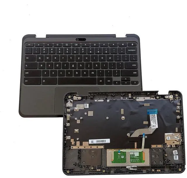 Alt view image 3 of 7 - Replacement for Lenovo 300e Chromebook Gen 3 82J9 82JA WiFi Laptop Upper Top Cover Case Palmrest US Keyboard Touchpad Assembly Part 5M11C94721(WFC Hole)