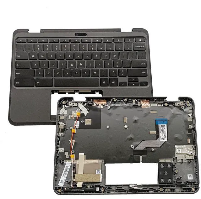 Alt view image 3 of 7 - Replacement for Lenovo Chromebook 300E 3th Laptop Upper Top Cover Case Palmrest US Keyboard Assembly Part with WFC 5M11C94763 Black (LTE)