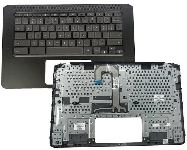 Alt view image 3 of 7 - Replacement for HP Chromebook 14A G5 Laptop Upper Top Cover Case Palmrest Keyboard Assembly Part L62440-001