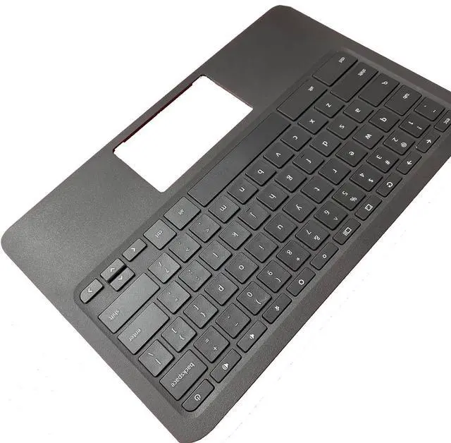 Alt view image 6 of 7 - Replacement for HP Chromebook 11 G6 EE Laptop Upper Top Cover Case Palmrest Keyboard Assembly Part L14921-001