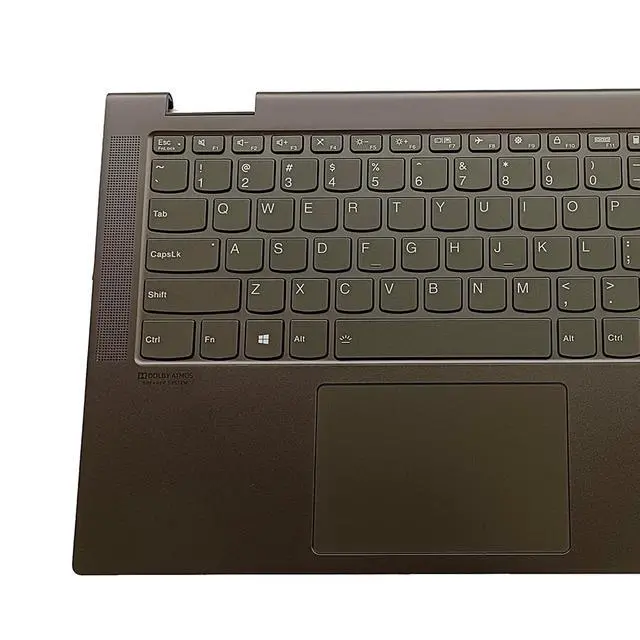 Alt view image 6 of 7 - 5CB1A08879 AM1RW000110 Replacement for Lenovo Yoga 7-14ITL5 Laptop Upper Top Cover Case Palmrest Not-Backlit US Keyboard Touchpad Assembly Part Blackish Green