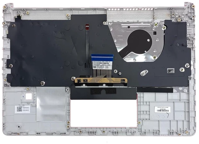 Alt view image 2 of 7 - L61507-001 Replacement for HP 14T-DQ 14s-dq 14s-dr 14Z-FQ 14s-fq 14-dqLaptop Upper Top Cover Case Palmrest Backlit US Keyboard Assembly Partd with Fingerprint Hole Sliver