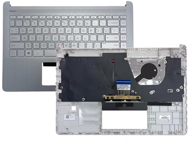 Main image of L61507-001 Replacement for HP 14T-DQ 14s-dq 14s-dr 14Z-FQ 14s-fq 14-dqLaptop Upper Top Cover Case Palmrest Backlit US Keyboard Assembly Partd with Fingerprint Hole Sliver