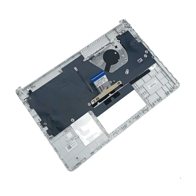 Alt view image 3 of 7 - L61507-001 Replacement for HP 14T-DQ 14s-dq 14s-dr 14Z-FQ 14s-fq 14-dqLaptop Upper Top Cover Case Palmrest Backlit US Keyboard Assembly Partd with Fingerprint Hole Sliver