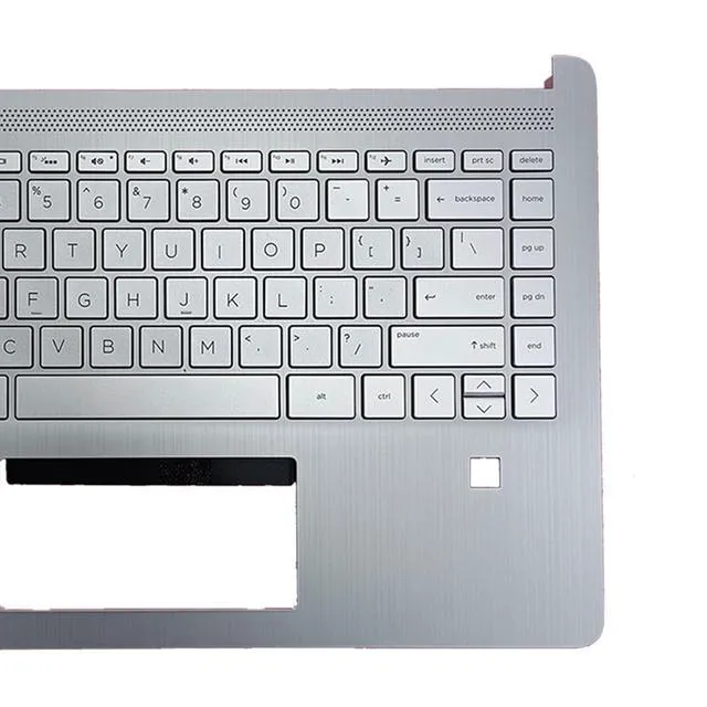 Alt view image 6 of 7 - L61507-001 Replacement for HP 14T-DQ 14s-dq 14s-dr 14Z-FQ 14s-fq 14-dqLaptop Upper Top Cover Case Palmrest Backlit US Keyboard Assembly Partd with Fingerprint Hole Sliver