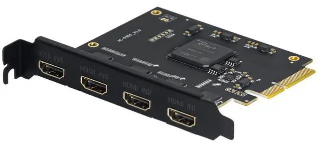 Main image of Quad HDMI PCIe Video Capture Card - Work in 4 Channels Simultaneously, Support Linux/Win11, Built-in Capture Card