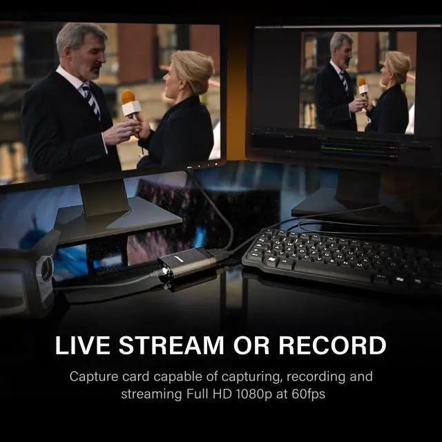 Alt view image 3 of 7 - USB 3.0 HDMI SDI Video Capture Card, Broadcast Game Live Stream, HDMI to USB 3.0 Dongle HD 1080P Live Streaming Video Game Grabber Converter Free Driver(UC3200HS)