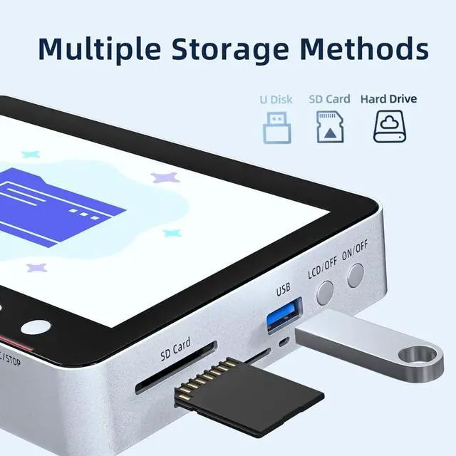 Alt view image 5 of 7 - HD Switchable Video Recorder-SDI VGA DVI HDMI YPbPr RCA Camera 4K Video Capture Box Recorder,Compatible with Surveillance, pro AV, conferencing, Entertainment, and Legacy Media Systems