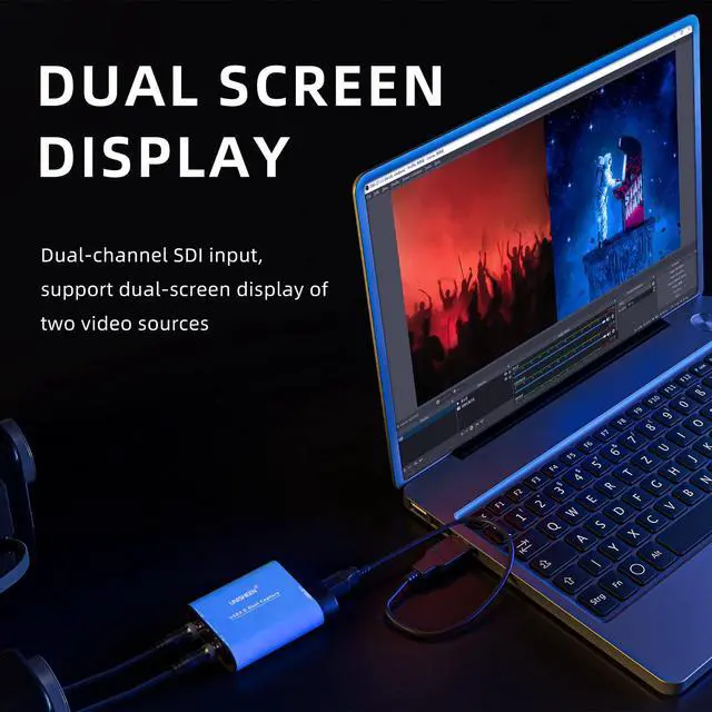 Alt view image 5 of 7 - USB 3.0 SDI Dual Input Capture Card, 1080P Video Broadcast Game Live Stream, SDI to USB 3.0 HD Live Streaming Video Grabber Converter Free Driver